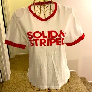Solid and Striped ringer tee